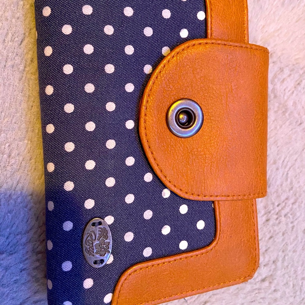 Roxy denim& leather wallet